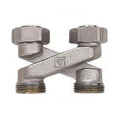 Перепускной узел нижнего подключения HERZ прямой 3/4*3/4 НГ-ЕК 