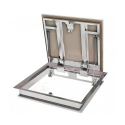 Люк напольный БОНД 600х600 (петли по стороне 600, газ.пружины) ХАММЕР