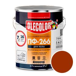 Эмаль OLECOLOR ПФ-266 Желто-коричневый 2,7 кг