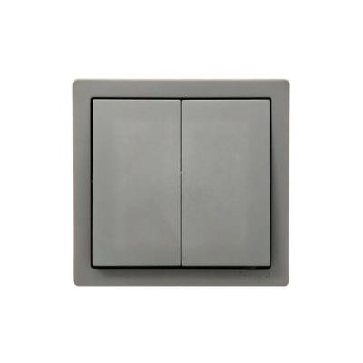 Выключатель LEZARD Leto 2 клавиши платина 752-3500-101