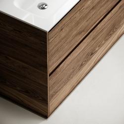 Тумба с раковиной SANCOS Libra Floor 120 дуб чарльстон двойная