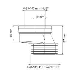 Манжета для унитаза NOVA со смещением 