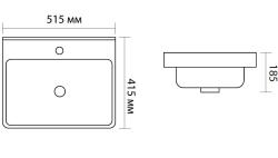 Тумба с раковиной AQUANET Вега 50 маренго 