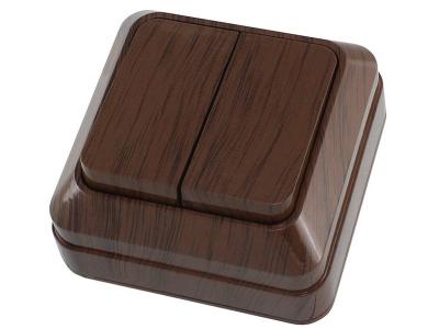 Выключатель TDM Ладога 2 клавиши бук SQ1801-0028