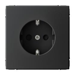 Механизм розетки сетевой SYSTEME ELECTRIC Art Gallery с заземлением с защитными шторками карбон GAL001045