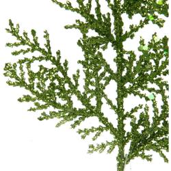 Декоративная веточка СЕРПАНТИН Зимний сон нежный зеленый 25 см