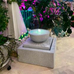 Фонтан GLQ Чаша Серый 37,5*37,5*23,5 см