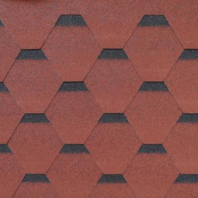 Гибкая черепица ROOFSHIELD Family light Стандарт Красный с оттенением