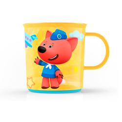 Кружка детская МИ-МИ-МИШКИ 0,2л с нескользящим дном оранжевый /Бытпласт/