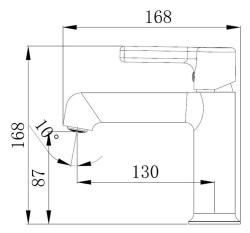 Смеситель для умывальника VODA Column CLM26MB