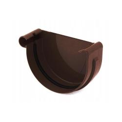 Заглушка желоба BRYZA Коричневый правая 125/110 мм