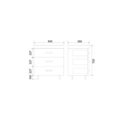 Тумба с раковиной MIRSANT Fuji 60 