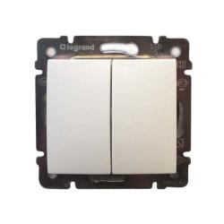 Выключатель LEGRAND Valena 2 клавиши белый 774405