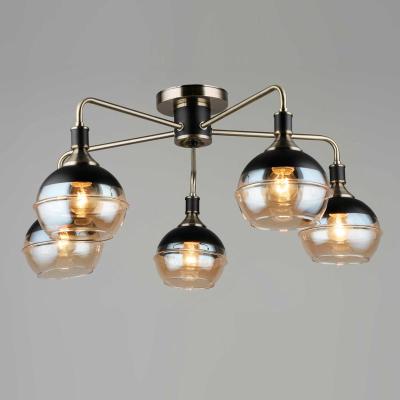 Люстра ЛАЙТ СФЕРА 1695/5 AB+BK Бронза, черный