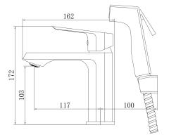 Смеситель для умывальника VODA Surf Black SF27HB
