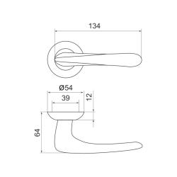 Ручка на розетке ARMADILLO Legend Pava LD42-1CP-8 Хром