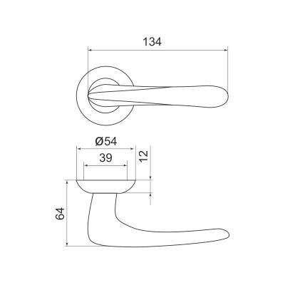 Ручка на розетке ARMADILLO Legend Pava LD42-1CP-8 Хром