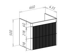 Тумба с раковиной BELLEZZA Эмилия 70 