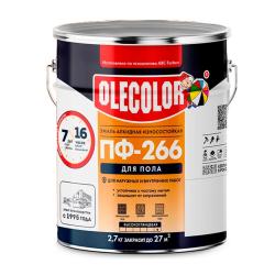 Эмаль OLECOLOR ПФ-266 Желто-коричневый 2,7 кг