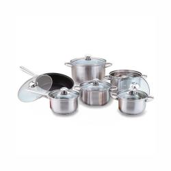 Набор посуды 12пр, нерж. сталь (ковш2+сковорода24см+2л+2,6л+3,6л+6,л) /Kelli/