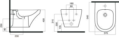 Биде повесное AM-PM Inspire C503411WH