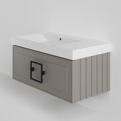 Тумба с раковиной LA FENICE Cubo 90 L бежевый 