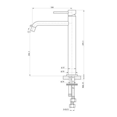 Смеситель для раковин-чаш CAPRIGO 53-025-NER DON