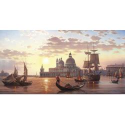 (АКЦИЯ) Картина Старая Венеция классич. 70*140см /рама 5/56-V150
