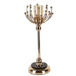 (АКЦИЯ) Подсвечник 14,5*26см стекло, металл /9961040/Art House/