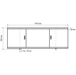 Экран для ванны EMMY Виктория 150 147 см
