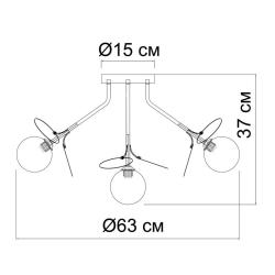 Люстра ARTE LAMP Peacock A1369PL-7SG Золото