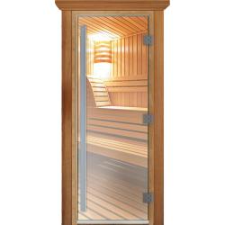 Дверь для бани DOORWOOD Престиж Бесцветный левое 2000*800 мм