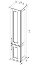 Пенал AQUANET Бостон R 36*170 см