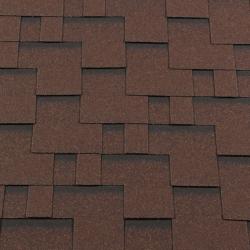 Гибкая черепица ROOFSHIELD Classic Модерн Коричневый с оттенением
