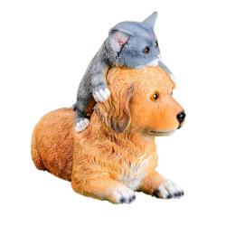 Фигурка садовая Собачка с котиком