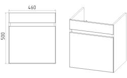 Тумба с раковиной VIANT Мальта 50 