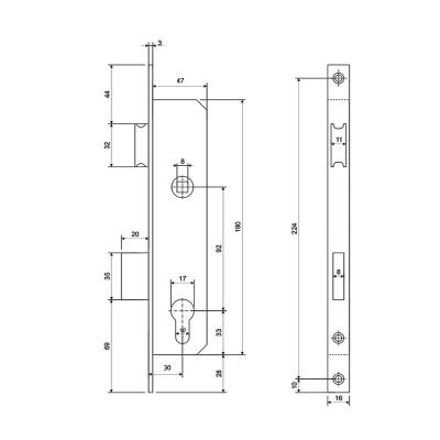 Корпус замка APECS 7000-30-NI Никель