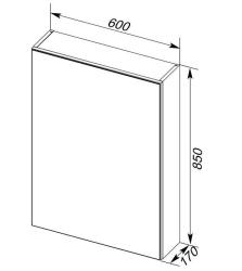 Зеркальный шкаф AQUANET Алвита New 60*85 см