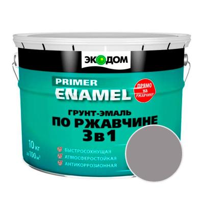 Грунт-эмаль ЭКОДОМ Серый 10 кг