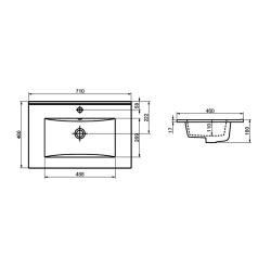 Тумба с раковиной COMFORTY Мадрид 70 