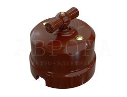 Выключатель ТМ МЕЗОНИНЪ Аврора 1-2 клавиши коричневый GE70403-04