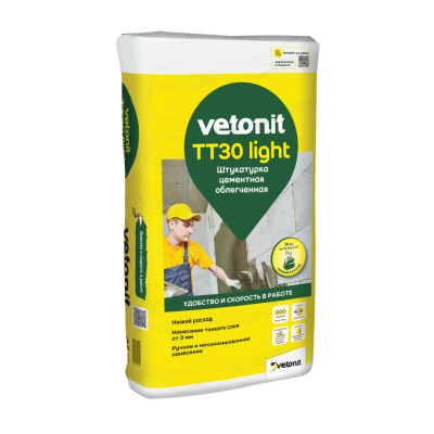 Штукатурка VETONIT ТТ 30 light 25 кг