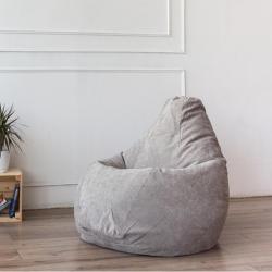 Кресло-мешок DREAMBAG Микровельвет Серый 95*135 см