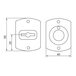 Накладка под ключ ПРОСАМ НП-005 Никель 070028
