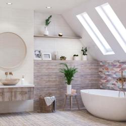 Плитка базовая AZORI Shabby Marfil 31,5*63 см