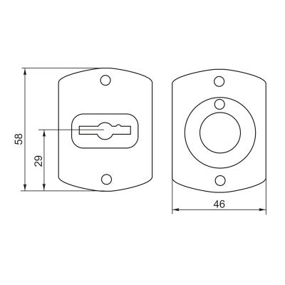 Накладка под ключ ПРОСАМ НП-005 Никель 070028