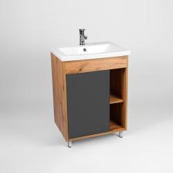 Тумба с раковиной VIANT Бостон 50 дерево, графит 