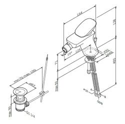 Смеситель для биде AM-PM Spirit V2.0 F70A83100