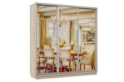 Шкаф-купе ХОЧУ ДОМОЙ Классика-Лайт 60 Дуб сонома/Серебро 2400*2400*600 мм