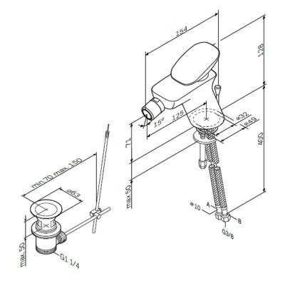 Смеситель для биде AM-PM Spirit V2.0 F70A83100 Смеситель для биде AM-PM Spirit V2.0 F70A83100